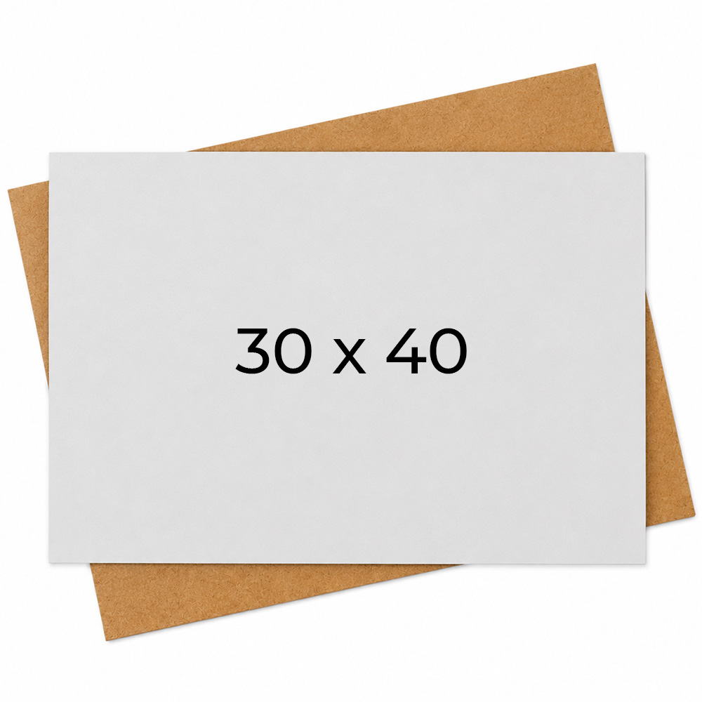 ПІДЛОЖКА ХДФ ПРЯМОКУТНА 30х40 БІЛА