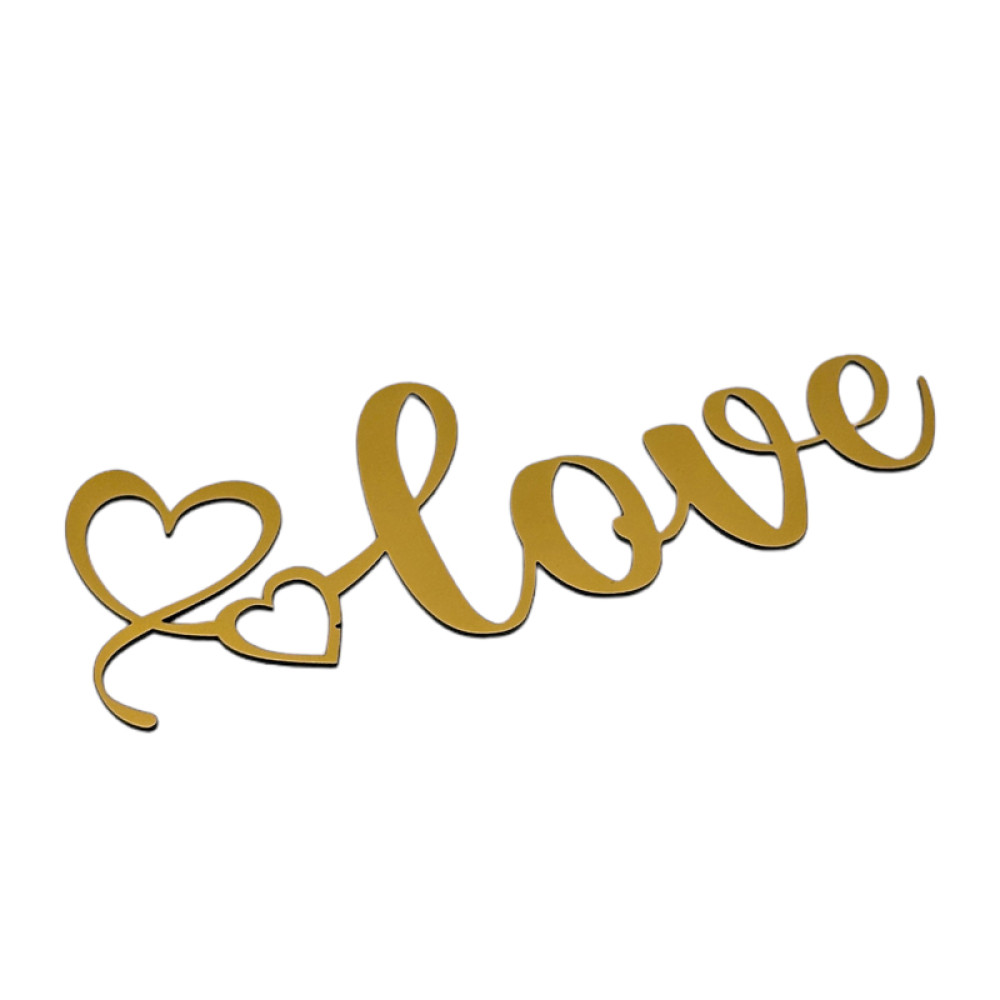 ТОПЕР З ПОЛІСТИРОЛУ «LOVE» ЗОЛОТИЙ