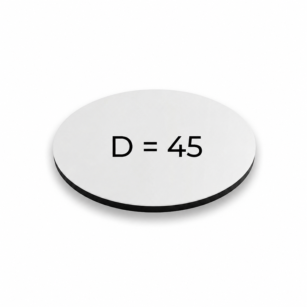 ПІДЛОЖКА ПОСИЛЕНА МДФ КРУГЛА D=45, h=8 БІЛА