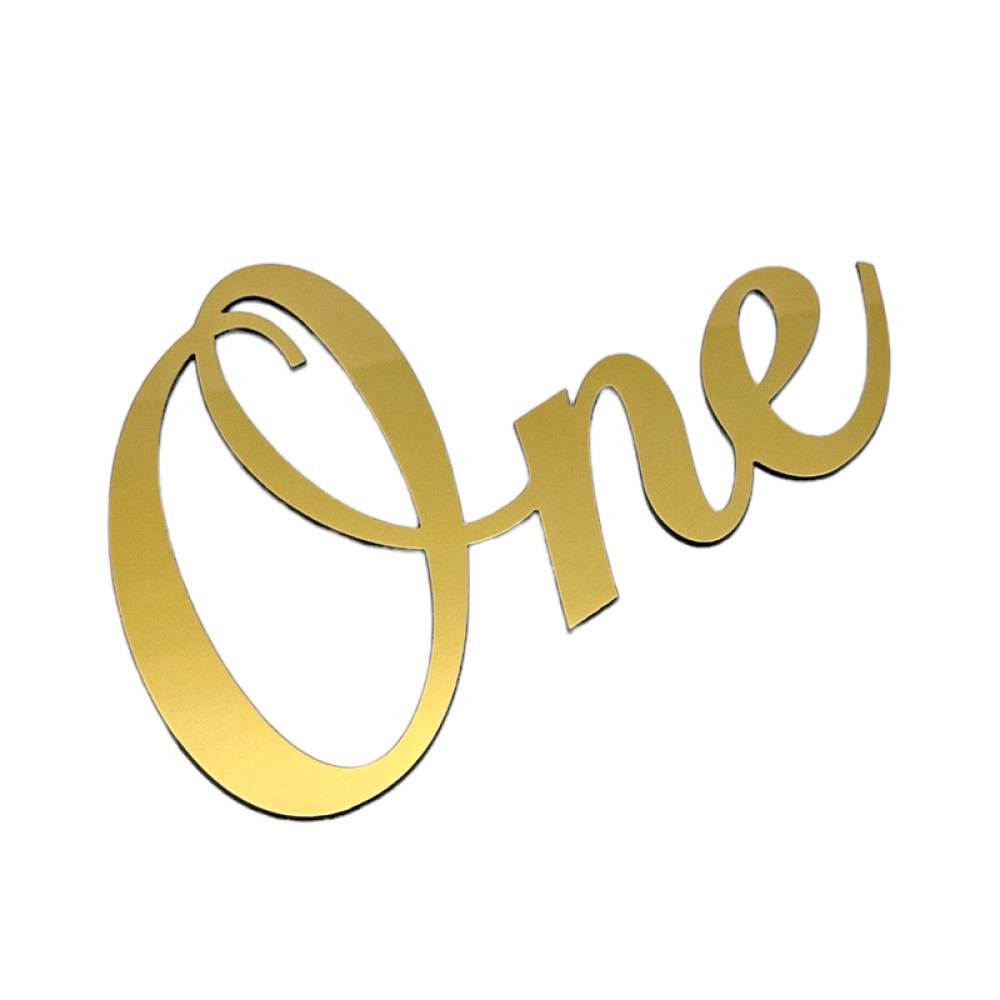 ТОПЕР З ПОЛІСТИРОЛУ «ONE» ЗОЛОТИЙ