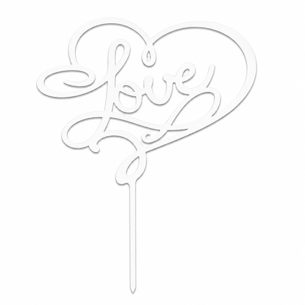 ТОПЕР З ХДФ №10 «LOVE» БІЛИЙ
