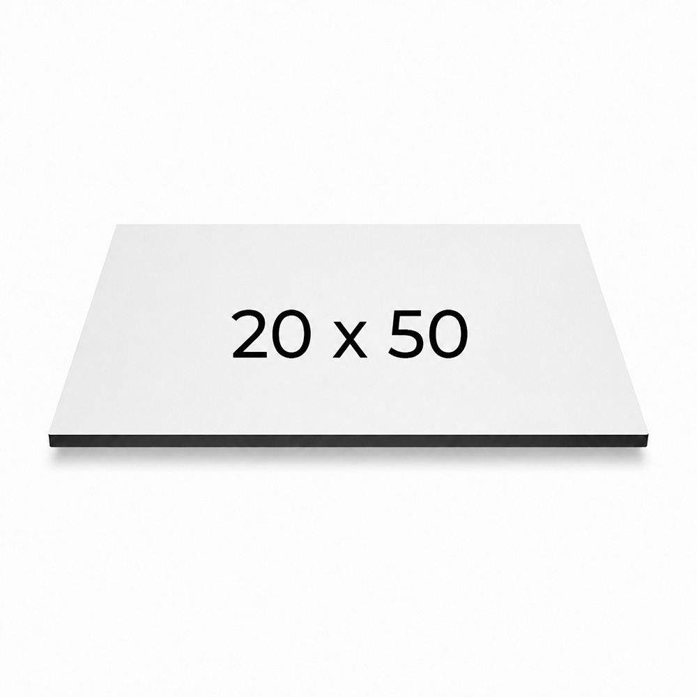 ПІДЛОЖКА ПОСИЛЕНА МДФ 20Х50, h=8мм БІЛА