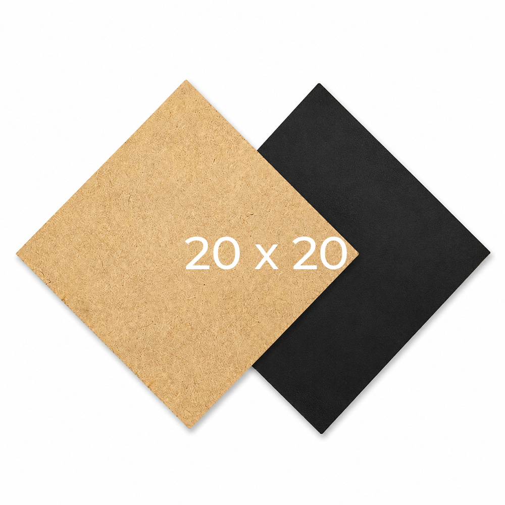 ПІДЛОЖКА ХДФ КВАДРАТНА 20x20 ЧОРНА