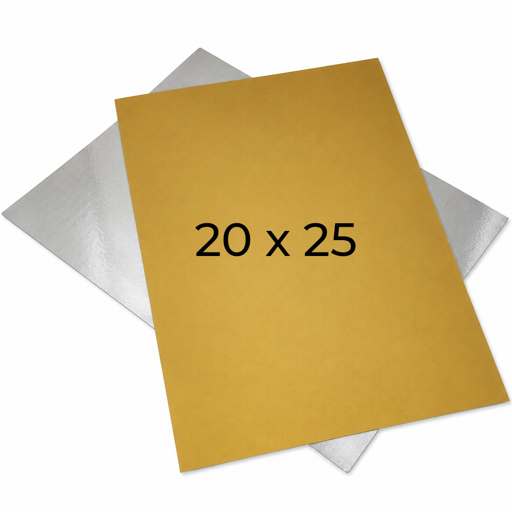 ПІДЛОЖКА КАРТОННА ДВОСТОРОННЯ ЛАМІНОВАНА 20x25 ПРЯМОКУТНА