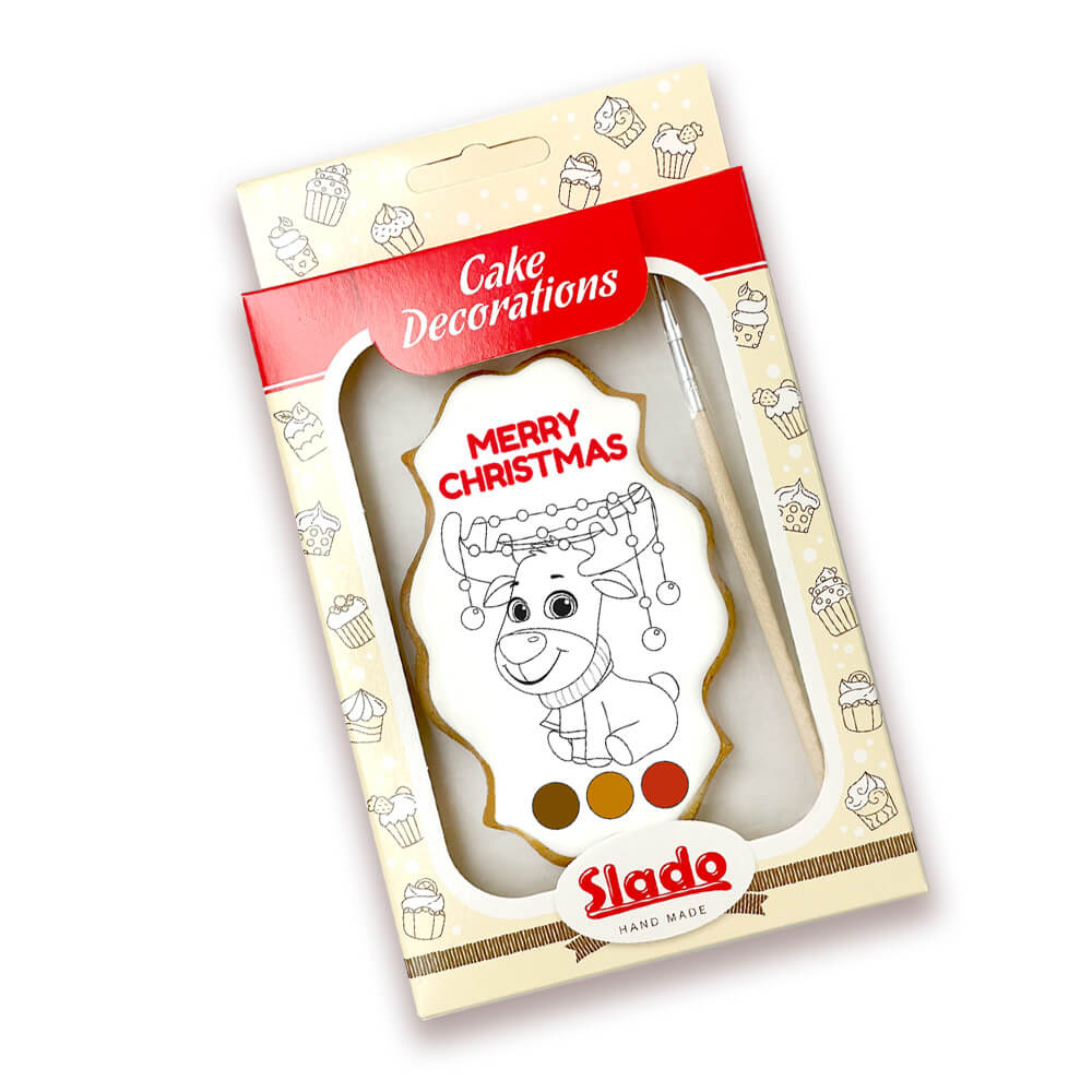 ПРЯНИК РОЗМАЛЬОВКА ВЕЛИКИЙ в коробці Cake Decoratains з пензликом