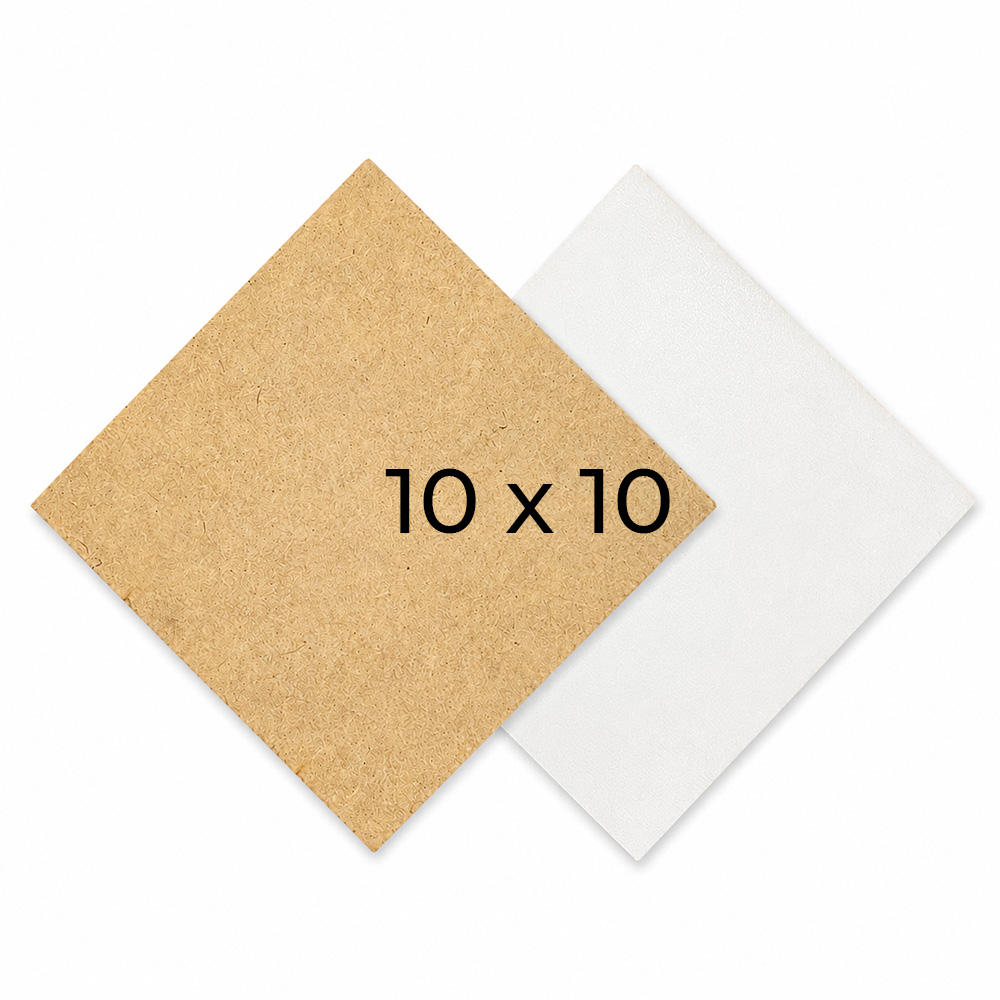 ПІДЛОЖКА ХДФ КВАДРАТНА 10х10 БІЛА