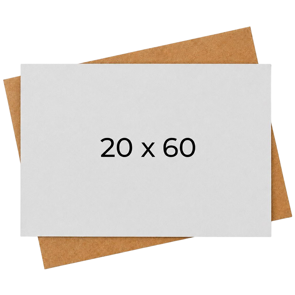 ПІДЛОЖКА ХДФ ПРЯМОКУТНА 20х60 БІЛА