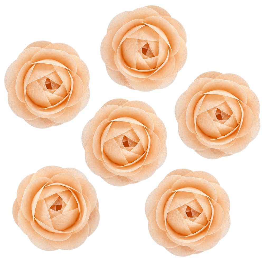 РАНУНКУЛЮС D=80 ПЕРСИКОВИЙ (16 ПЕЛЮСТОК)